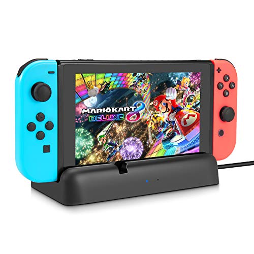 Nesbull Dock de Carga para Nintendo Switch Dock de Carga con indicador LED y Cable de Carga USB del Tipo C para la Consola Nintendo Switch