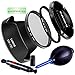 Produktbild LUMOS Inspiration EW-73C Foto Kamera Zubehör Set passend zu Canon Objektiv EF-S 10-18 mm f/4.5-5.6 IS STM EOS 80D Gegenlichtblende Sonnenblende Streulichtblende EW-73C MC UV Filter (vergütet) 67mm Polfilter Objektivdeckel LensPen Blasebalg Tuch