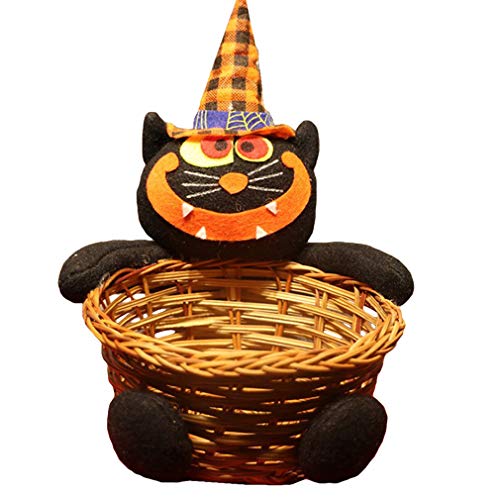 Preisvergleich Produktbild Halloween-Süßigkeits-Korb, kreative handgewebte Puppen-Frucht-Dekorations-Schüssel-S...