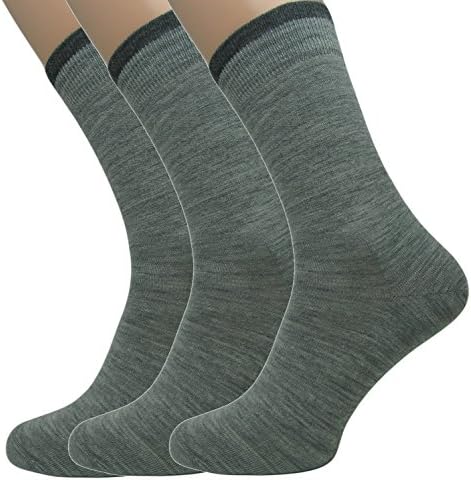3 Pair of Our Best Business Socks Made of Super Soft Ascona Merino Wool, Mens Light Grey Socks