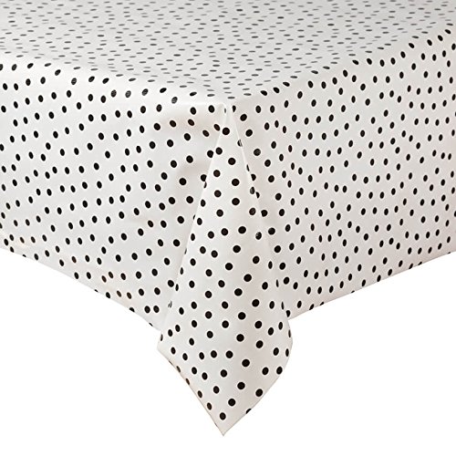 FANMEX - Fantastik - Mantel de Hule para Mesa (120 cm Ancho - Largo por Medio Metros) Modelo Topo Negro