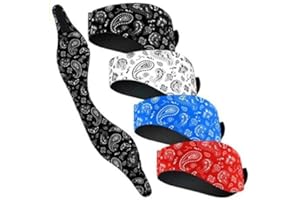 ARTOCT Lot de 4 bandeaux de natation pour adultes, en néoprène, pour la natation, les oreilles, le yoga, le sport
