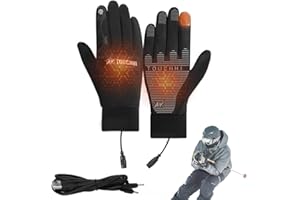 KQWVZ Guantes Calefactables, USB Guantes Calefactables Impermeables, Guantes Calefactables Moto, Guantes con Calefaccion, Guantes Calefactables Mujer Hombre, para Ciclismo Senderismo Esquí