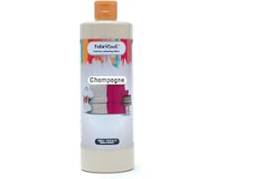 FURNITURE CLINIC FabriCoat Fabric Paint 2023 Colours - Used for Restoring or Changing the Colour of Upholstery, Soft Furnishings, Car Interiors, Clothing, & Footwear. (500ml, Champagne)