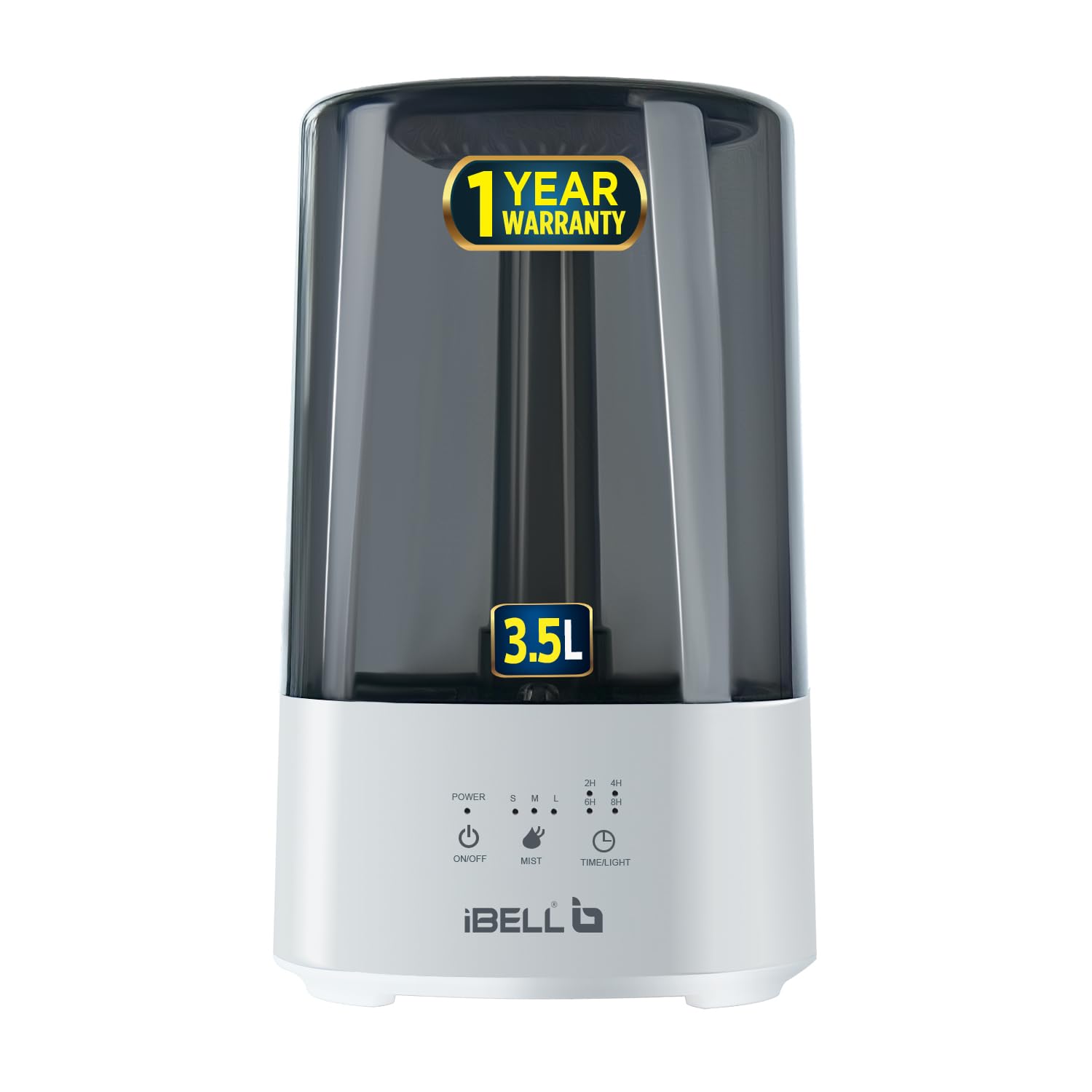 iBELL HU350P Humidifier for Room, 3.5L, Ultrasonic, Adjustable Mist Output, Super Quiet 360Â° Nozzle, Lasts up to 24 Hrs, Essential Oil Diffuser,(Black)