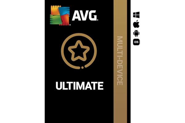 AVG Ultimate 2026 - Antivirus con AVG Secure VPN y AVG TuneUp para agilizar su PC | 10 Dispositivos | 1 Año | PC/Mac/Android/iOS
