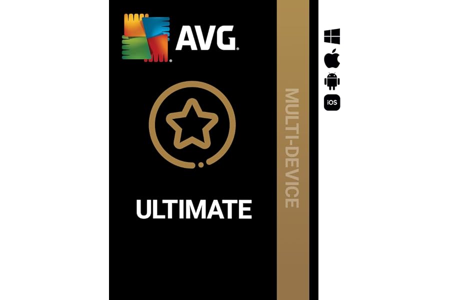 AVG Ultimate 2025 | Per 10 dispositivi | 1 anno | Box | Antivirus | Secure VPN | TuneUp | PC/Mac/Android/iOS