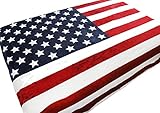 Luxus Weiche Kuscheldecke Flanell Wolldecke Tagesdecke Bettdecke Blankets mit Amerikanische Flagge Aufdruck für Damen Herren Kinder Schlafzimmer Sofa Auto in alle Jahreszeit 200x150CM - 2