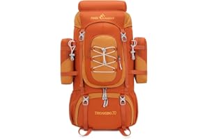 Bseash 70L (65+5) Waterproof Hiking Camping Backpack with Rain Cover, Outdoor Sport Travel Daypack for Climbing Touring