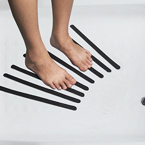 Yahee 18er-set Antirutschband Anti Rutsch Streifen Rutschschutz Aufkleber Selbstklebend Sticker für Dusche Treppe (Schwarz_28*2cm) - 2