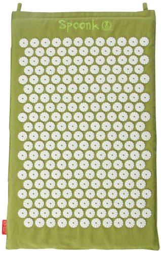 Sea Grass Green Hemp Acupressure Massage Mat with carry-bag