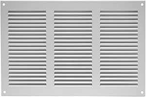 EUROPLAST 300x200mm Rejilla de Ventilación con Mosquitera - Rejillas de Aireación Metálicas - Acero, Blanco