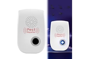 Tomedeks Rats, Moustiques & Araignées Répulsif Électronique Multifonction, Cafards et Chauves-Souris Plug-in Ultrasonique