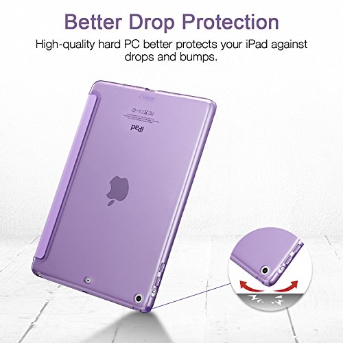 iPad Mini Hülle, ESR® Yippee Series Auto Aufwachen / Schlaf Funktion PU Ledertasche mit Durchschaubar Rückseite Abdeckung Schutzhülle für iPad mini 3/2/1 (Lila) - 9