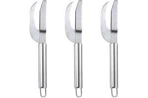 SAHGSA Fischschupper Entferner Fischschuppenschaber mit Sägezahn Fischschuppen Entferner aus rostfreiem Edelstahl Fischentschupper mit Griff Fischschupper Schaber Küchen Werkzeug Fisch