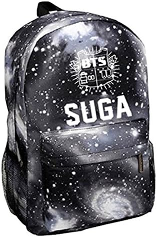 BTS Starry Sky Printing Canvas Backpack For Men and Women