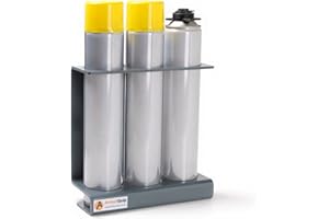 Amberquip Spray Can Holder – Wall & Van Mounted PVC Storage Rack | Rustproof, Heavy Duty Aerosol Organiser for Workshop, Garage, Shed, Trade & Van Racking. Dark Grey. (Tall Can Holder)