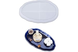 FineInno Stampi per Piatti Ovali in Resina Tray Dish Resin Molds Stampi in Silicone a Forma di Vassoio in Fusione Epossidici Fai-da-Te Gioielli (Stampo Piatto Ovale)