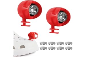 Ygapuzi 2 Pezzi Fari per Scarpe Croc, Leggere Scarpe Impermeabili Luci Ciondoli Brillano per 72 Ore al Buio Imbottiture per Aggiunta più Carine per Crocs, Adatto per Adulti Bambini