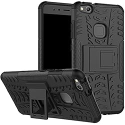 XINYUNEW Funda Huawei P10 Lite, 360 Grados Protective+Pantalla de Vidrio Templado Caso Carcasa Case Cover Skin móviles telefonía Carcasas Fundas para Huawei P10 Lite-Negro