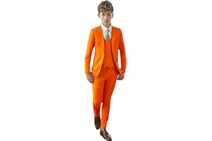 BOTONG Costume à revers pour garçons coupe ajustée Blazer Gilet Pantalon Garçons Costume de fête Garçons Costume formel Enfant Mariage Smoking