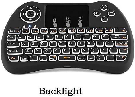 Backlit Wireless Mini Keyboard 2.4Ghz Multi-media Portable Handheld Touchpad Android Keyboard with Mouse Right and Left Button for PC / Pad / Xbox 360 / PS3 / Google Android TV Box / HTPC / IPTV
