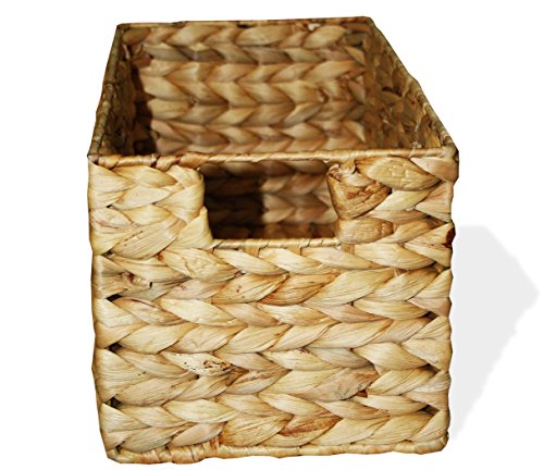 KMH®, Praktische Korb-Box aus geflochtener Wasserhyazinthe (#204035) - 2