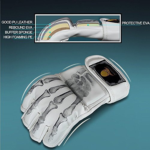 GranVela® ZOOBOO Boxhandschuhe, Kampfsport MMA Muay Thai Training Boxsack Halb Mitts Sparring Boxhandschuh-Gym-Handverpackungen - 2