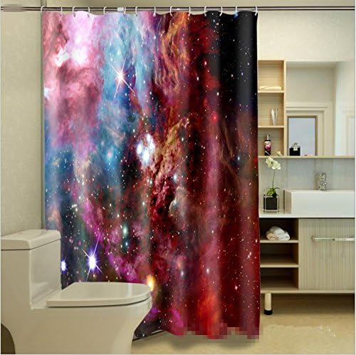 KKLL Shower curtain 3D printed waterproof light shower curtain , 150*180cm