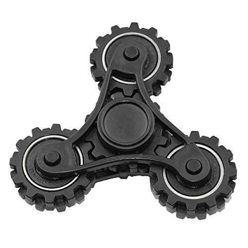 Gear Tri Fidget Hand Spinner, Xuanliyuan High Speed Bearing Fidget Stress ReducerBlack)