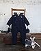 The Essential One - Navy Quilt Baby Pramsuit-6-9 Months EO135