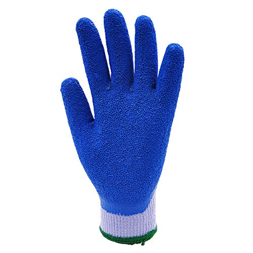 12 Paar FOURSCOM Arbeitshandschuhe Latexhandschuhe Gr.7-12 EN388/2242 CAT 2 Größe 9 - 5