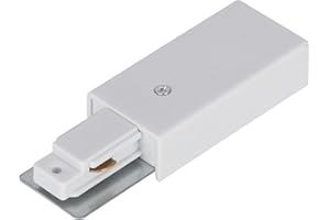 EDO - Sistema SEVA - Alimentatore da Superficie per Binario da Soffitto Bianco - Alimentazione Terminale per Profilo Luminoso Monofase max. 600W LED - SEVA Power 220–240V, Illuminazione a Binario