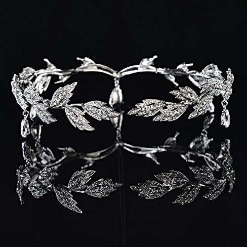 Pixnor Strass Crystal Bridal Tiara Hair Pin Hochzeitsparty - 5