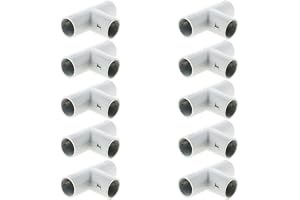 Zenitech - Set Av 10 T-Delar För IRL-Rör Ø20Mm - Högkvalitativ Plast - Enkel Och Snabb Avledning - Uppfyller Säkerhetsstandarder - Grå - Ø20Mm