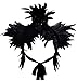 Produktbild keland Victorian reale natürliche Feder Shrug Schal Schulterumhang Cape Gothic Kragen Halloween-Kostüm (Schwarz)