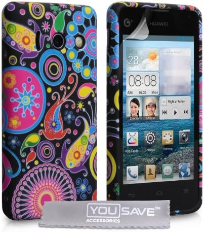 Huawei Ascend Y300 Case Floral Jellyfish Silicone Gel Cover