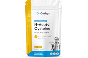 Dr Corbyn NAC N-Acetyl-Cysteine 600mg Powder - 100 Grams | High Strength Daily NAC Amino Acid Powder | Maximum Bioavailability & Absorption | UK Made