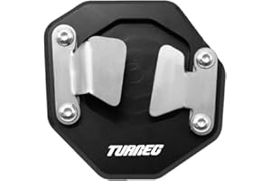 WODPICE Pour TUAREG 660 2021 2022 Moto Accessoires CNC En Aluminium Béquille Pied Extension Plaque Béquille Latérale Agrandir Pad (Noir)
