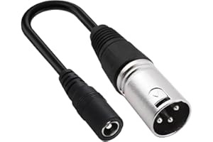 HUHANGGod Cavo DC 5521 a XLR, 5,5 mm x 2,1 mm femmina a 3 pin, adattatore, cavo di prolunga per caricatore agli ioni di litio da 12,6 V, 14,6 V, 48 V, 54,6 V, cavo di prolunga (XLR)