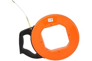 MIRTHBUY Kabeleinziehband 30 Meter Fiberglas Kabel Bandspulen Reel Puller Abziehvorrichtung Glasfaser Kabeleinziehgerät Kabel Werkzeug Elektriker Werkzeuge