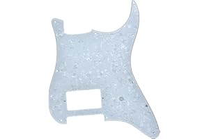 KAISH Pickguard pour guitare Humbucker 11 trous ST/Stratocaster Delonge Stratocaster/Stratocaster, blanc perle