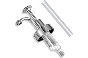 SUANTI Soap and Lotion Dispenser Pumps, Smooth Action Pump,Replacement for Round 1.3in (33 mm) Neck Bottles,Rust Proof&Leak Proof for Soap Lotion Bottle Upcycling (Silver)