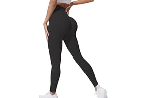 Lishang Leggins Donna Push Up Vita Alta Leggings Sportivi Anticellulite Scrunch Pantaloni Palestra Fitness Yoga Pant Controllo della Pancia Elastici Opaco