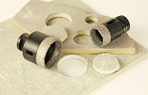 Amboss Diamant Fliesenbohrer-/Bohrkronen-Set 6 tlg. (Ø 20-68 mm) – Lochsägen für Fliesen/Granit/Feinsteinzeug mit M14-Gewinde für Winkelschleifer - 4