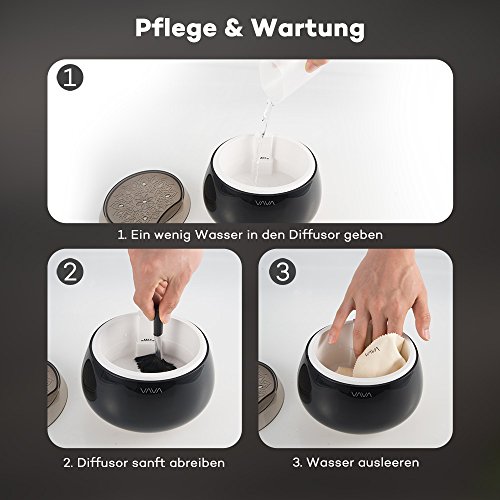 Aroma Diffuser VAVA LED-Display Duftzerstäuber 270ml Aromatherapie Diffusor mit 8 Zeiteinstellungen Zwei Nebeleinstellungen, 7 Lichtfarben - 8