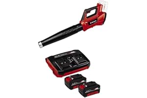 Einhell Professional Souffleur de feuilles sans fil GE-LB 36/210 Li E-Solo Power X-Change (18V, Li-Ion, puissance 816 m³/h, mode turbo, tube 3 longueurs amovible) avec Twincharger et 2 Batteries 4,0Ah