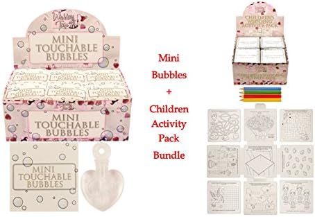 Wedding Pack for Children - 12x children activity packs and 48 x mini bubbles