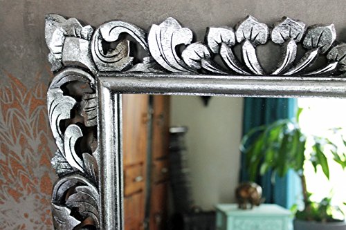 Edler Barockspiegel Holz silber antik 120cm x 60cm - 3