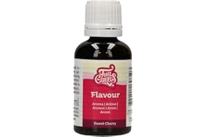 FunCakes Flavours Sweet Cherry Arôme Alimentaire Liquide - 30 ml - Arôme intense - Sans Alcool et Halal - Arôme Alimentaire pour la Pâtisserie, Glaçages, Pâtes, Glaces et les Sauces